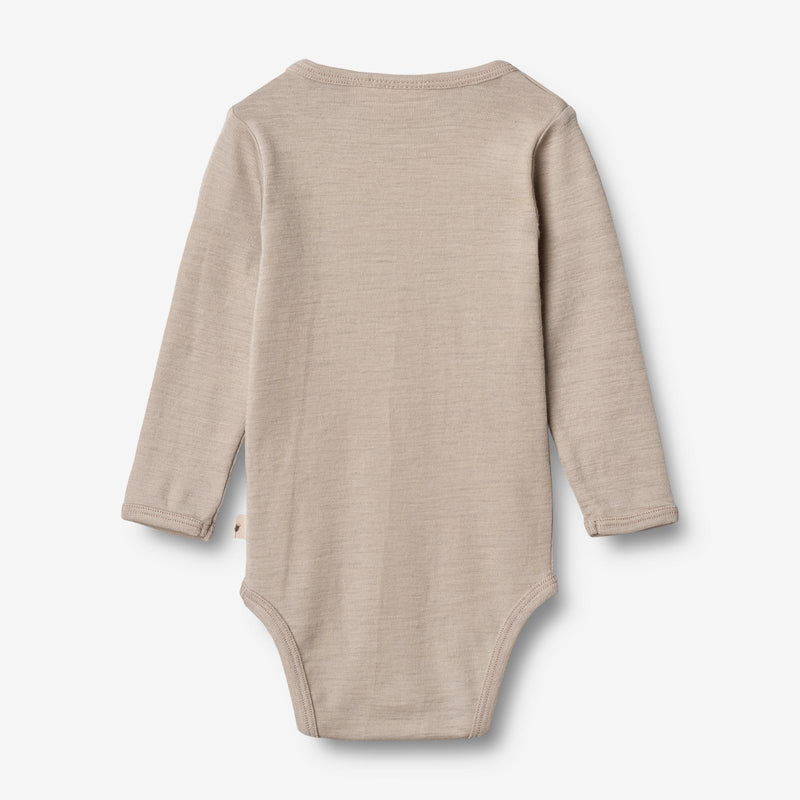 Wheat Wool  Body Plain Ull LS | Baby Underwear/Bodies 3231 soft beige