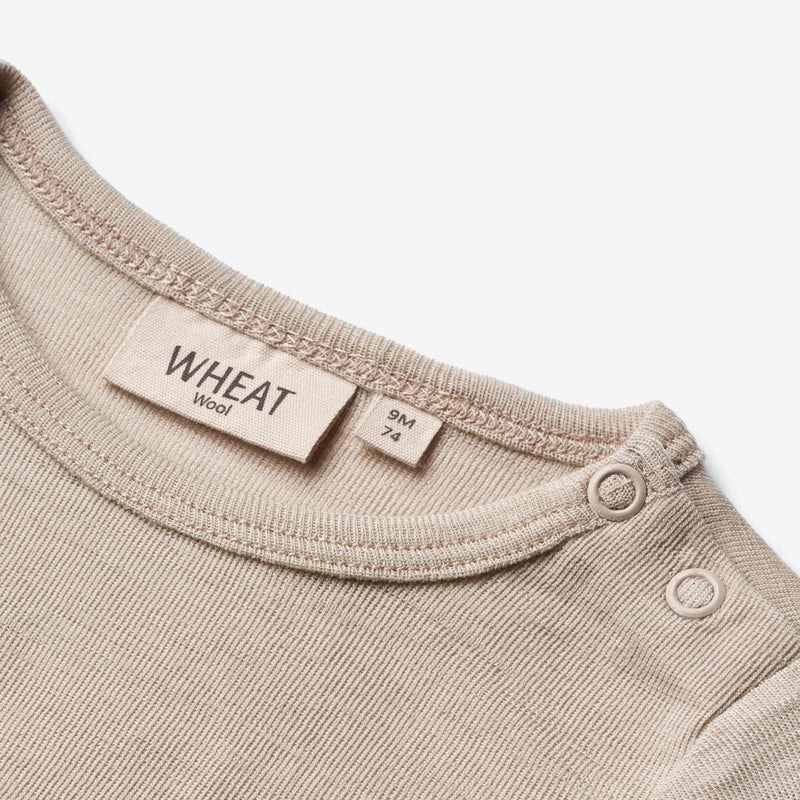 Wheat Wool Body Plain Ull LS | Baby Underwear/Bodies 3231 soft beige
