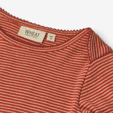 Wheat Main  Body Rie | Baby Underwear/Bodies 1952 paprika stripe