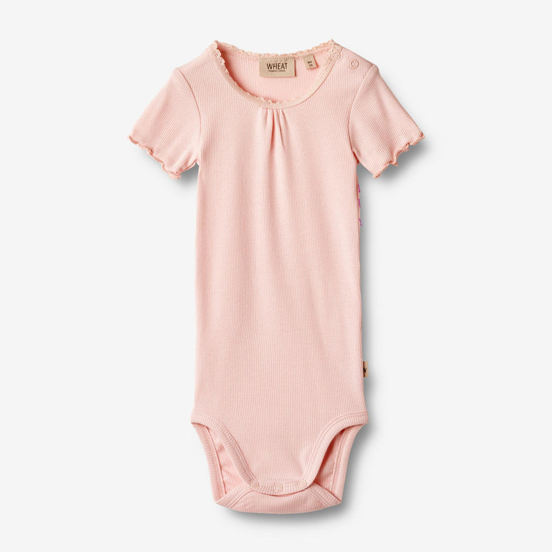 Wheat Main Kortermet body Edna | Baby Underwear/Bodies 2281 rose ballet