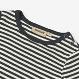 Wheat Main Body S/S Edvald Body 9432 navy rib stripe