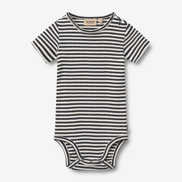 Wheat Main Body S/S Edvald Body 9432 navy rib stripe