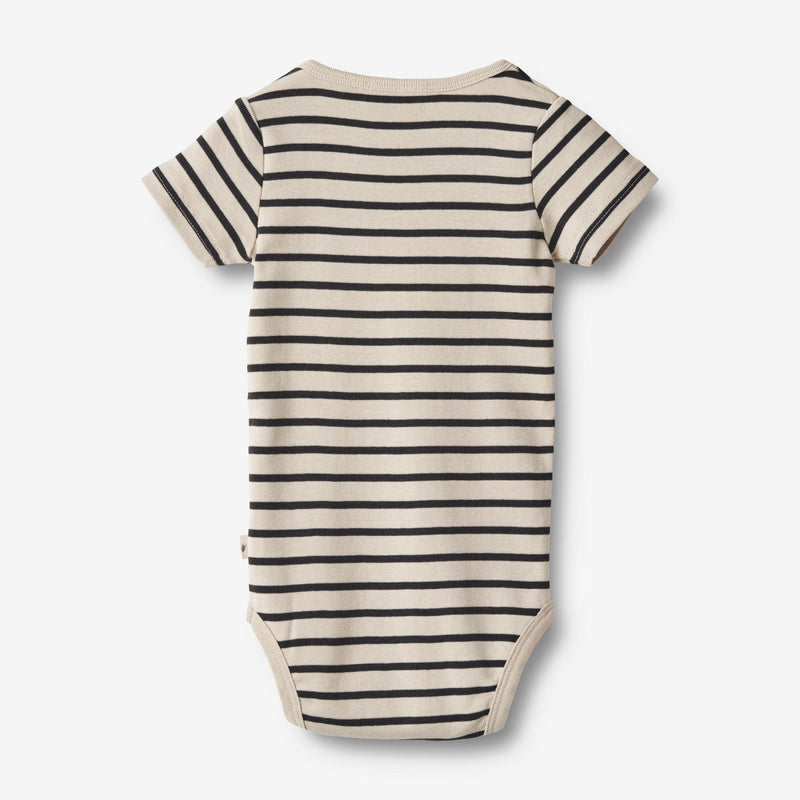 Wheat Main Kortermet Body Edvald | Baby Underwear/Bodies 1433 navy stripe