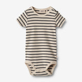 Wheat Main Kortermet Body Edvald | Baby Underwear/Bodies 1433 navy stripe