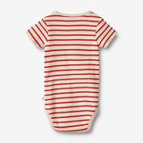 Wheat Main Kortermet Body Edvald | Baby Underwear/Bodies 2078 red stripe