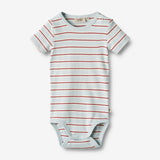 Wheat Main  Body S/S Edvald Underwear/Bodies 4031 light blue stripe