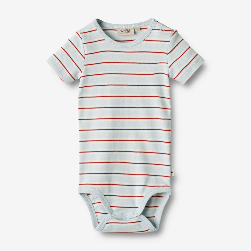 Wheat Main  Body S/S Edvald Underwear/Bodies 4031 light blue stripe