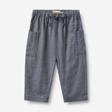 Wheat Main Bukser Arne Trousers 1312 greyblue slub stripe