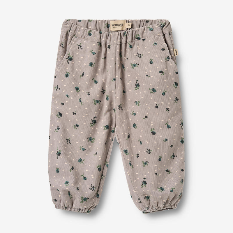 Wheat Main Bukser Fôret Malou Trousers 9553 dusty purple flower hearts