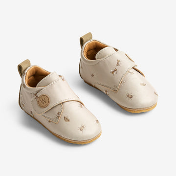 Wheat Footwear Dakota Print Innendørssko | Baby Indoor Shoes 3058 gravel bumblebee