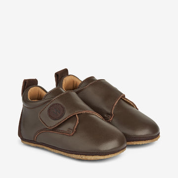 Wheat Footwear Dakota Skinn Innendørs Sko | Baby Indoor Shoes 3053 dark brown