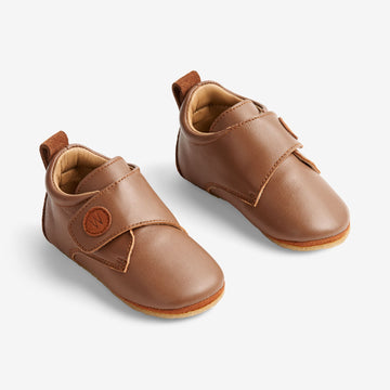 Wheat Footwear Dakota Skinn Innendørssko | Baby Indoor Shoes 9002 cognac