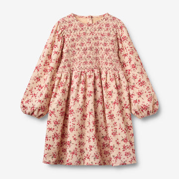 Wheat Main Dress L/S Sylvia Dress 9772 almond peach flowers