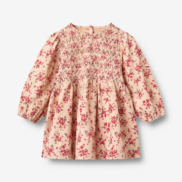 Wheat Main Dress L/S Sylvia Dress 9772 almond peach flowers