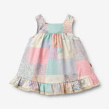 Wheat Main Dress Ruffle Ayla Dress 9618 patchwork flowers
