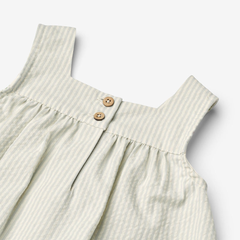 Wheat Main Dress Ruffle Ayla Dress 9444 summer blue stripe