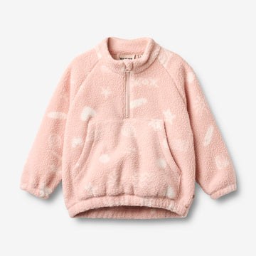 Wheat Outerwear Fleece Anorak Måne Sweatshirt 9593 cameo rose jacquard