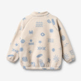 Wheat Outerwear Fleece Anorak Måne Sweatshirt 9613 white onyx jacquard