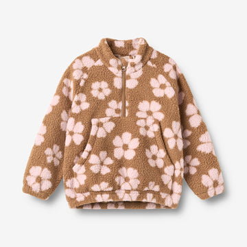 Wheat Outerwear Fleece Anorak Måne Sweatshirt 9788 warm hazel flowers