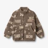 Wheat Outerwear Fleecejakke Helge Sweatshirt 9679 dry wood jacquard