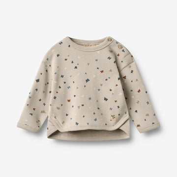 Wheat Main Genser L/S Emery Sweatshirt 9780 grey moon letters