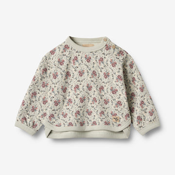 Wheat Main Genser L/S Emery Sweatshirt 9539 slightly green flowers