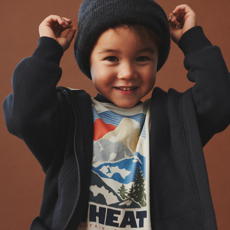 Wheat Main Genser L/S Glidelås Francis Sweatshirt 1432 navy