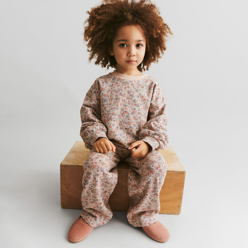 Wheat Main Genser L/S Lia Sweatshirt 2036 rose dust flowers