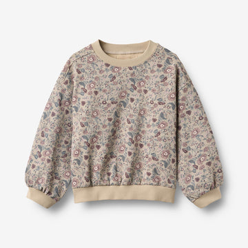 Wheat Main Genser L/S Lia Sweatshirt 9904 soft sand flowers