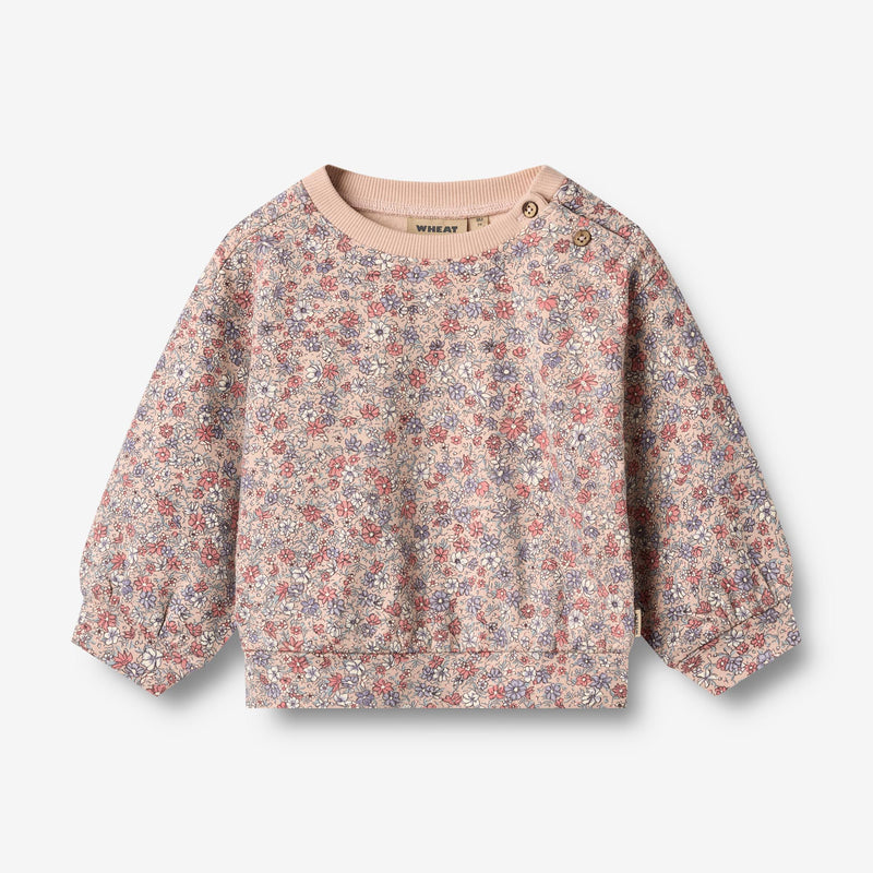Wheat Main Genser L/S Lia Sweatshirt 2036 rose dust flowers