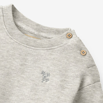 Wheat Main Genser L/S Willi Sweatshirt 0220 light melange grey
