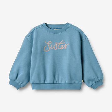 Wheat Main Genser L/S broderi Eliza Sweatshirt 9575 winter blue