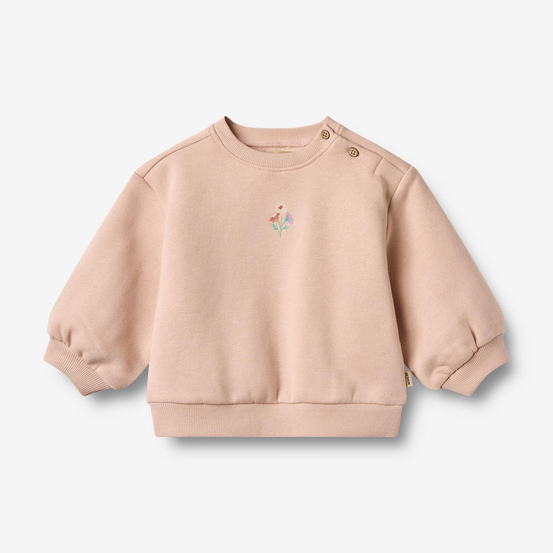 Wheat Main Genser L / S broderi Eliza Sweatshirt 2032 rose dust