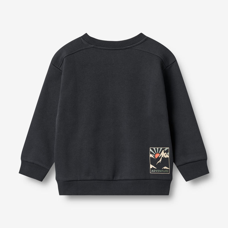 Wheat Main Genser L/S i blokk Ellis Sweatshirt 1432 navy