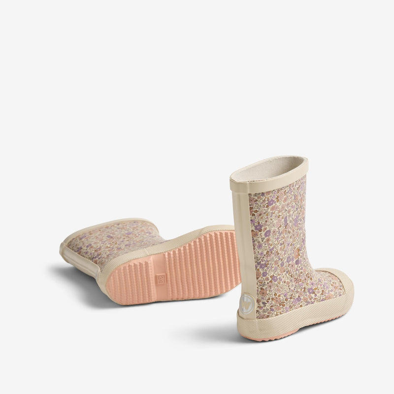 Wheat Footwear Gummistøvel Gjørmete Rubber Boot 9409 lilac flower meadow