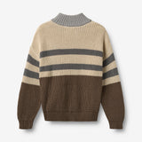 Wheat Main Half zip-genser L/S Simo Pullover 1138 dry wood
