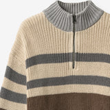 Wheat Main Half zip-genser L/S Simo Pullover 1138 dry wood