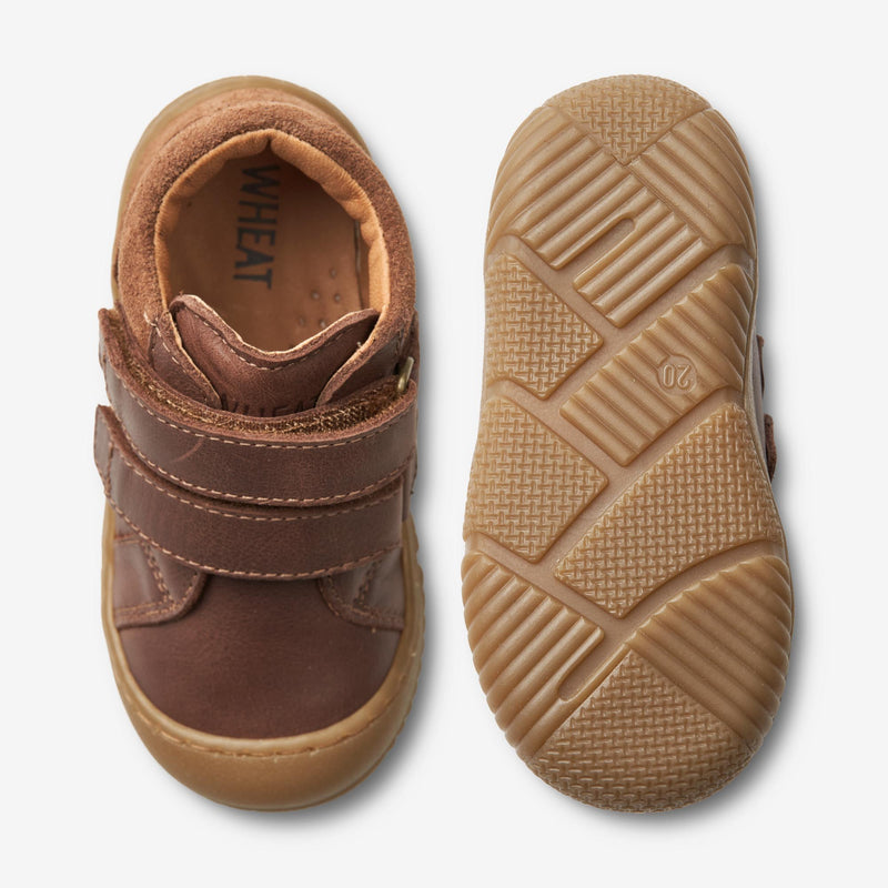 Wheat Footwear Ivalo Dobbel Glidelås | Baby Prewalkers 9002 cognac