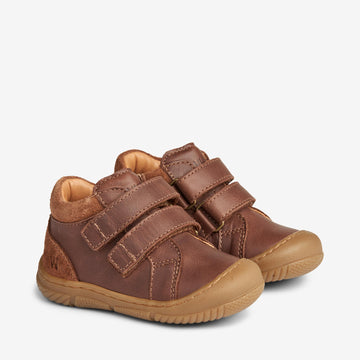Wheat Footwear Ivalo Dobbel Glidelås | Baby Prewalkers 9002 cognac