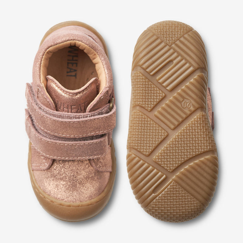 Wheat Footwear Ivalo Dobbel Glidelås Shine | Baby Prewalkers 2026 rose