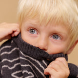 Wheat Main Jacquard-genser Elias Pullover 0064 charcoal melange