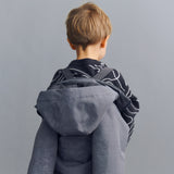 Wheat Main Jacquard-genser Elias Pullover 0064 charcoal melange