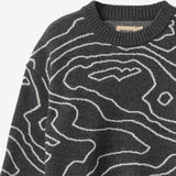 Wheat Main Jacquard-genser Elias Pullover 0064 charcoal melange