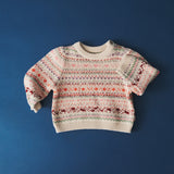 Wheat Main Jacquard-genser Olga Knitted Tops 9042 multi