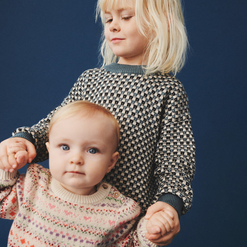 Wheat Main Jacquard-genser Olga Knitted Tops 9042 multi