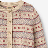 Wheat Main Jacquard Cardigan Vikki Cardigan 3191 offwhite