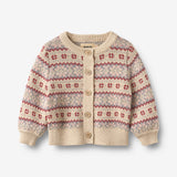 Wheat Main Jacquard Cardigan Vikki Cardigan 3191 offwhite