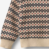 Wheat Main Jacquard Genser Harlow Pullover 1292 greyblue