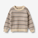 Wheat Main Jacquard Genser Harlow Pullover 9624 flint