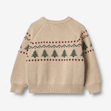 Wheat Main Jacquard Pullover Balou Knitted Tops 3354 warm sand
